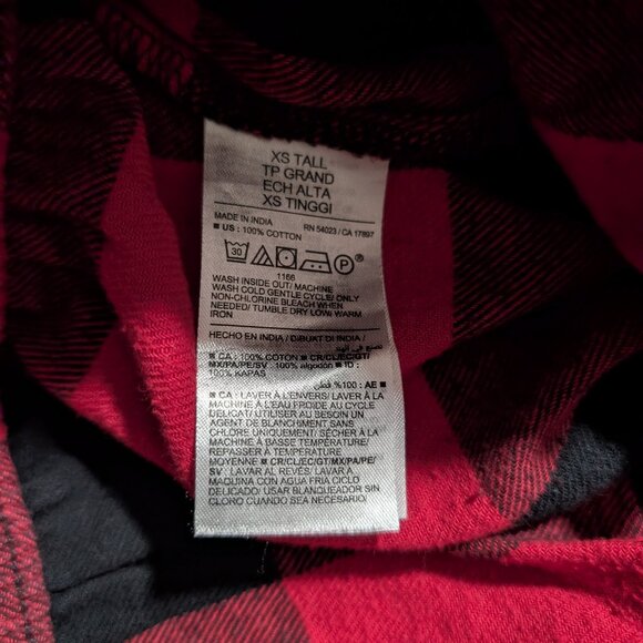 Old Navy pajama joggers pants red buffalo plaid size XS tall - Picture 7 of 12